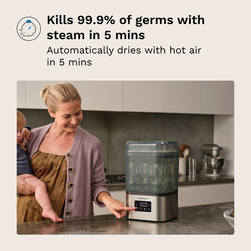 SuperQuick™ Baby Bottle Steriliser and Dryer - Sterilises & Dries in just 10 Minutes - product thumbnail