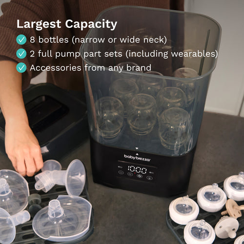 SuperQuick™ Baby Bottle Steriliser and Dryer - Sterilises & Dries in just 10 Minutes - product thumbnail