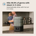 SuperQuick™ Baby Bottle Steriliser and Dryer - Sterilises & Dries in just 10 Minutes - product thumbnail